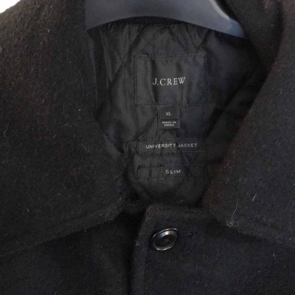 J. Crew University Coat, Slim M, Wool, Black